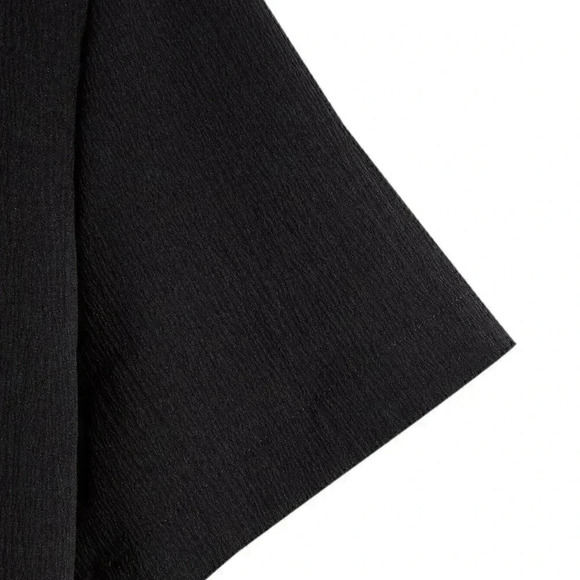 Black Preppy Mens Solid Button Up Shirt - Picture 3 of 4